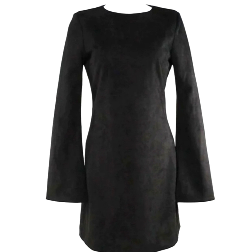 Modern Citizen Black Mini Dress with Long Bell Sleeves